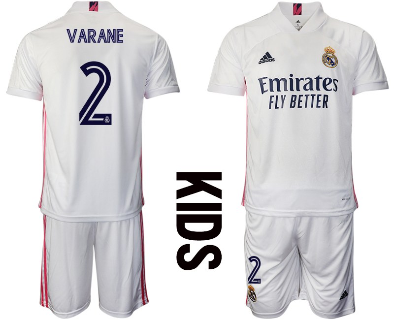 Youth 20202021 club Real Madrid home 2 white Soccer Jerseys